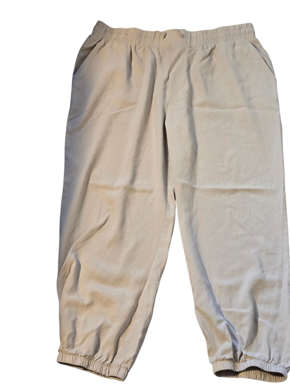 Philosophy Republic Pants Women's PXL Petite XL Beige Tencel Jogger Twill